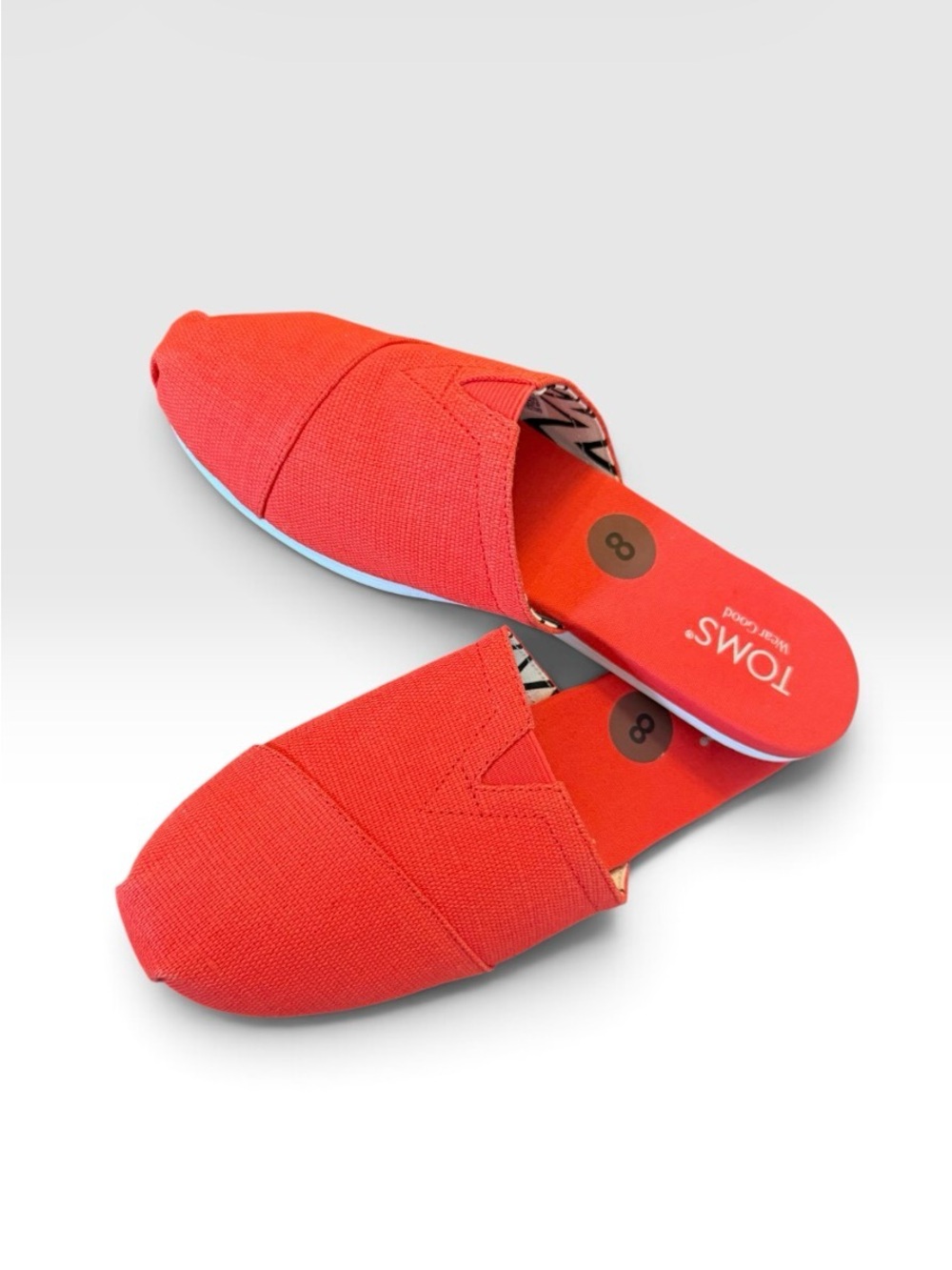 TOMS Red Slip-On Mule Clogs